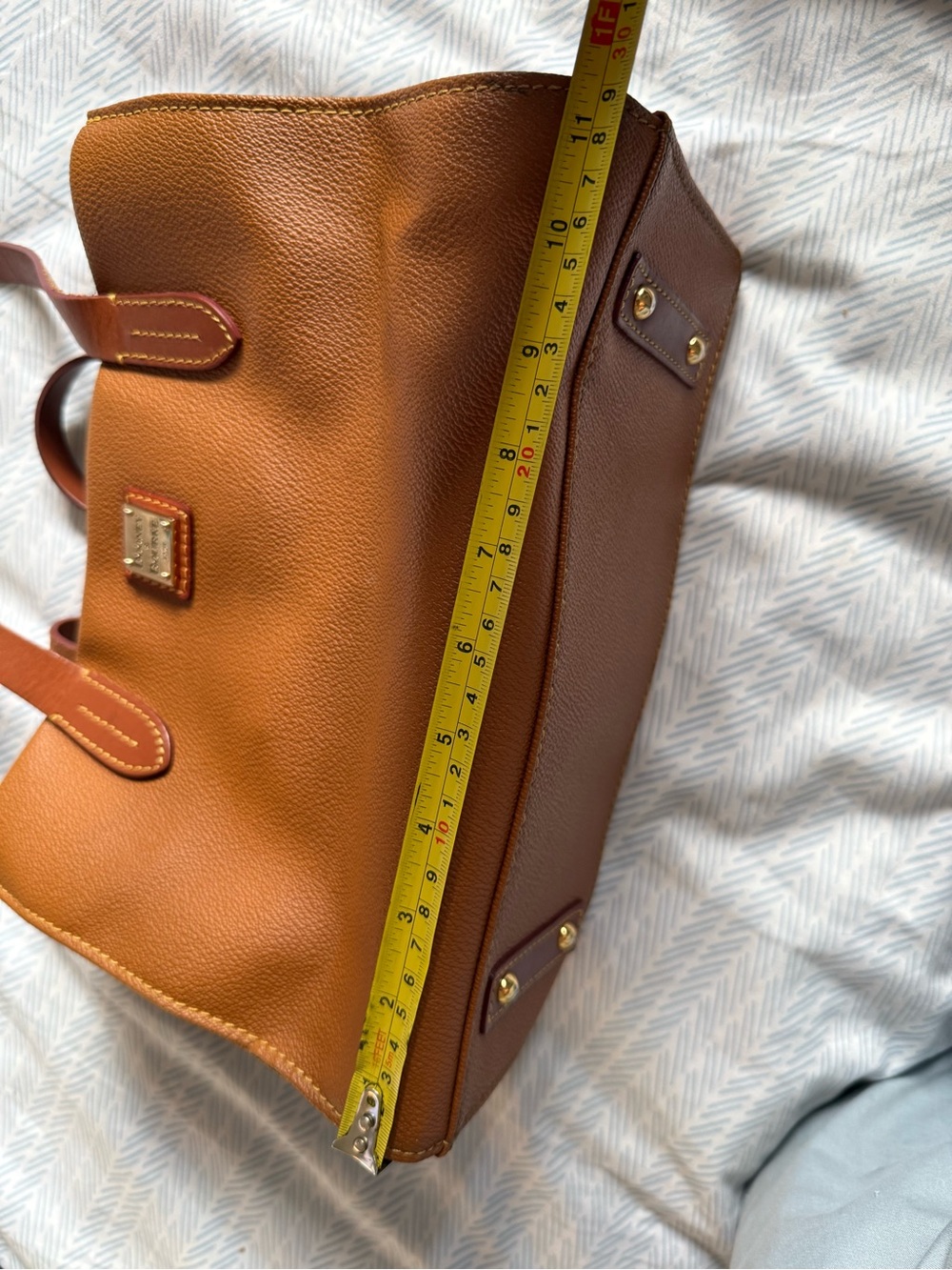 Dooney & Bourke Tan Leather Pebbled Tote - Picture 6 of 7
